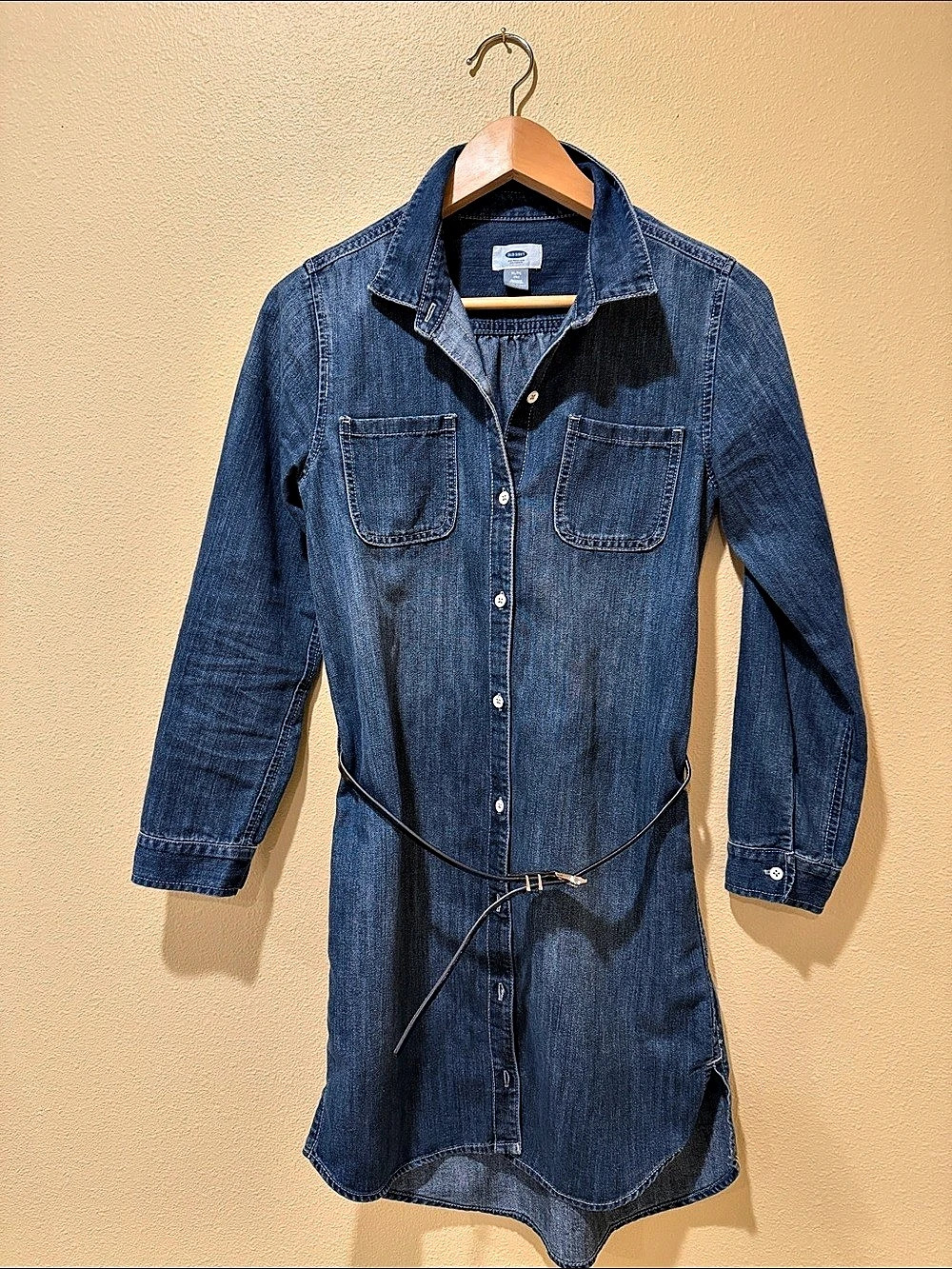 Old Navy Denim Shirt Dress for Girls Blue XL(14)